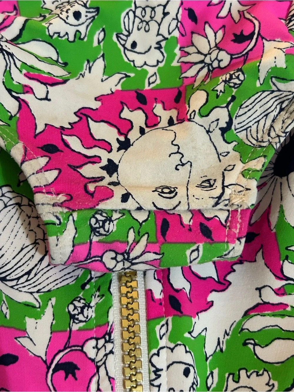 Lilly Pulitzer Girls Denning Swimsuit Bathing Suit Rashguard UPF 50+ Size 2